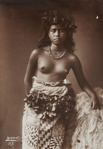 UNKNOWN PHOTOGRAPHER A Portrait of a Polynesian Woman