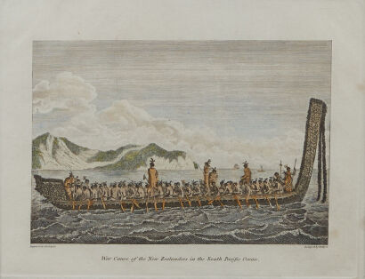 War Canoe of the New Zealanders in the South Pacific Ocean by William Hodges and W. Grainger