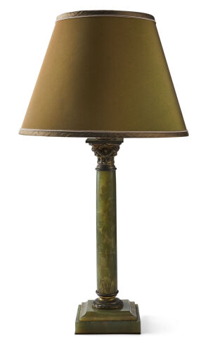 A French Napoleon III Onyx & Bronze Lamp