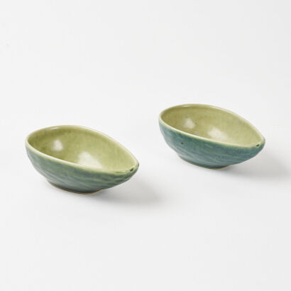 A Pair of Vintage Avocado Vessels