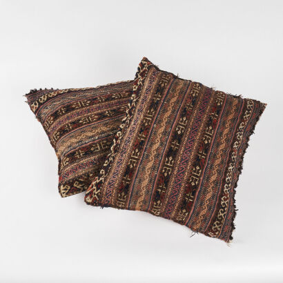 A Pair Of Afghan Saddlebag cushions