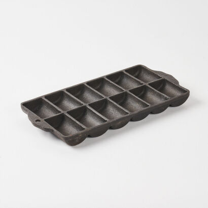 An Antique Ginger Gem Cast Iron Baking Tray