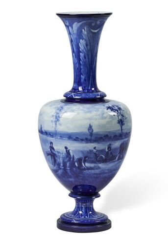 An Impressive and Large Doulton Blue and White Urn