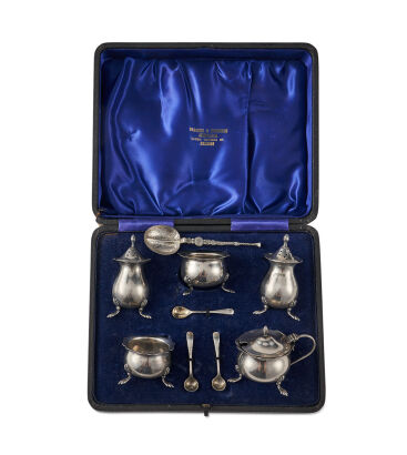 A Sterling Silver Cruet Set