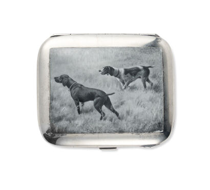 An Enamelled Sterling Silver Cigarette Case