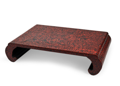 An Early-20th Century Chinese Red Lacquered Opium table