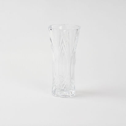 A Large Cut Glass Vase