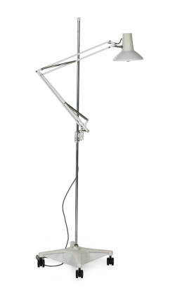 An Industrial Model B Superlux Anglepoise Floor Lamp