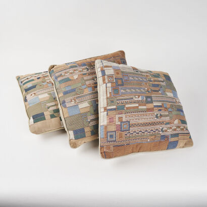 A Trio Of Vintage Frank Lloyd Wright Cushions