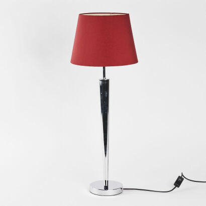 A Contemporary Chrome Table Lamp