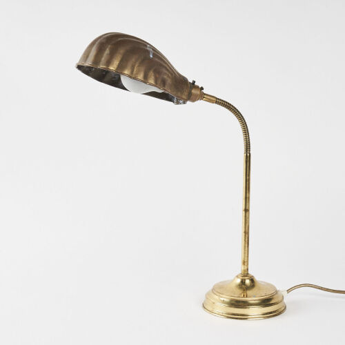 A 1980s Brass Shell Anglepoise Lamp