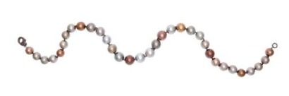 A Strand of Multi-Coloured Tahitian South Sea Pearls