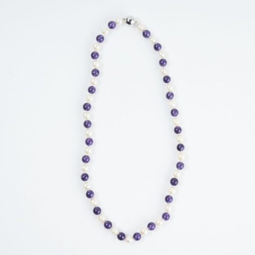 Akoya Pearl and Amethyst Necklace