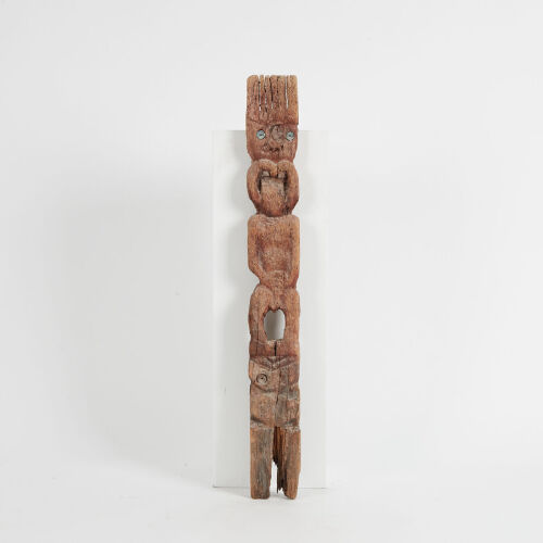 A Carved Post Figure, Aotearoa