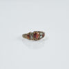 15ct Antique Garnet and Clear Stone Ring
