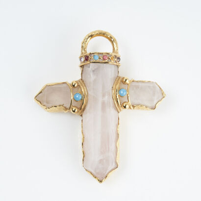 Chanel Rose Quartz Crucifix