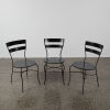 A Trio Of Black Antique Style Metal Chairs - 2