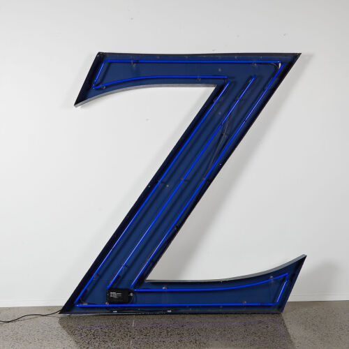 A Large Letter "Z" Neon Sign