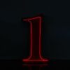 A Number "1" Red Neon Sign - 2