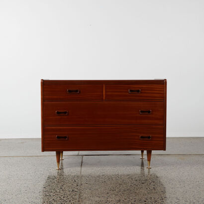 A Mahogany Mid-Century Four Draw