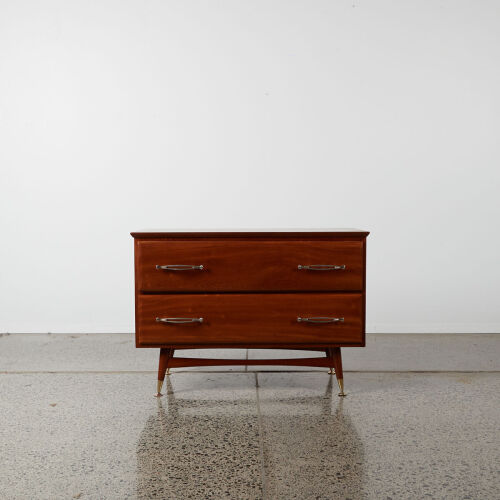 A Mahogany Mid-Century Two Draw