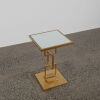 A Gold Hollywood Regency Style Side Table With Mirrored Top - 2