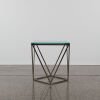 A Geometric Metal And Glass Coffee Table