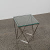 A Geometric Metal And Glass Coffee Table - 2