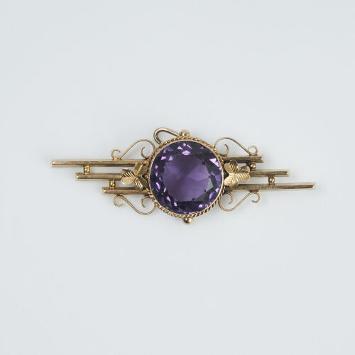 9ct Antique Amethyst Pendant