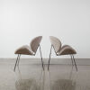 A Pair Of Pierre Paulin Orange Slice Replica Chairs