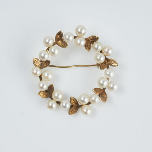 14ct Pearl Wreath Brooch