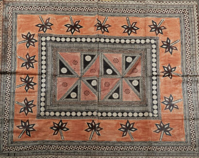 A Masi Bolabola Tapa Cloth, Fiji