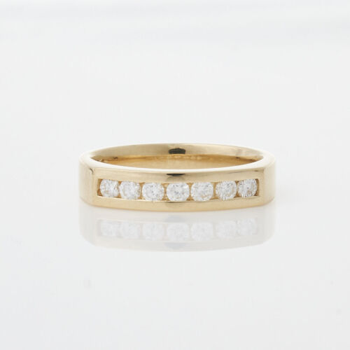 18ct Yellow Gold, Channel Set Diamond Band