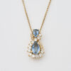 18ct Yellow Gold, Modern, 2.06ct Aquamarine Necklace