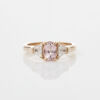 18ct Rose Gold, Oval cut 1.13ct Peach Sapphire and Diamond Ring