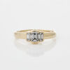 18ct Yellow Gold, Emerald cut Diamond Ring
