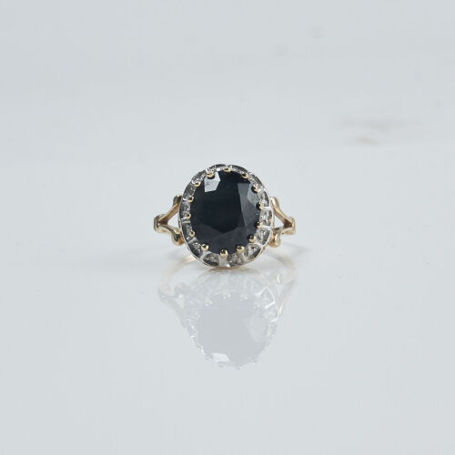 9ct Sapphire and Diamond Ring