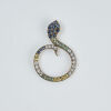 9ct Multi-coloured Sapphire Snake Pendant