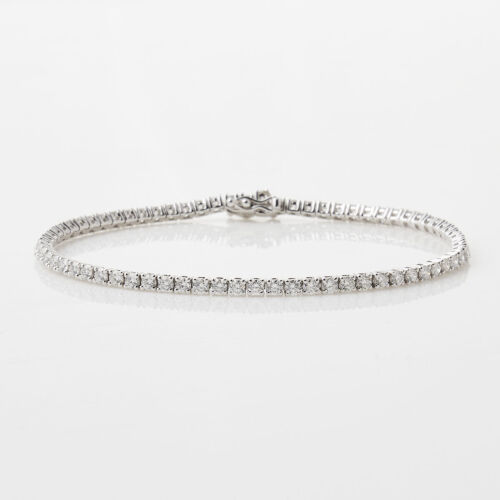18ct White Gold Tennis Bracelet TDW 2.80cts