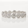 18ct White Gold Diamond Cluster Bracelet of TDW 10.00cts