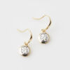 18ct Yellow & White Gold Diamond Drop Earrings of .58cts