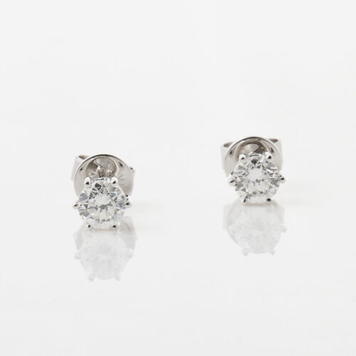 18ct White Gold, Diamond Studs TDW .67ct.