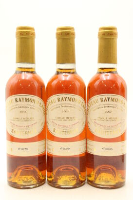 (3) 2003 Chateau Raymond-Lafon, Sauternes, 375ml