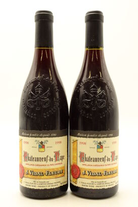 (2) 1998 J. Vidal-Fleury Chateauneuf-du-Pape, Rhone