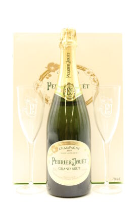 (1) NV Perrier-Jouet Grand Brut Gift Box with Two Flutes, Champagne (GB)