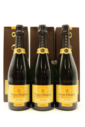 (3) 2008 Veuve Clicquot Ponsardin Vintage Brut, Champagne [WE93] [WS93]