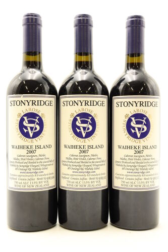 (3) 2007 Stonyridge Vineyard Larose, Waiheke Island