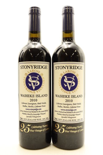 (2) 2010 Stonyridge Vineyard Larose, Waiheke Island