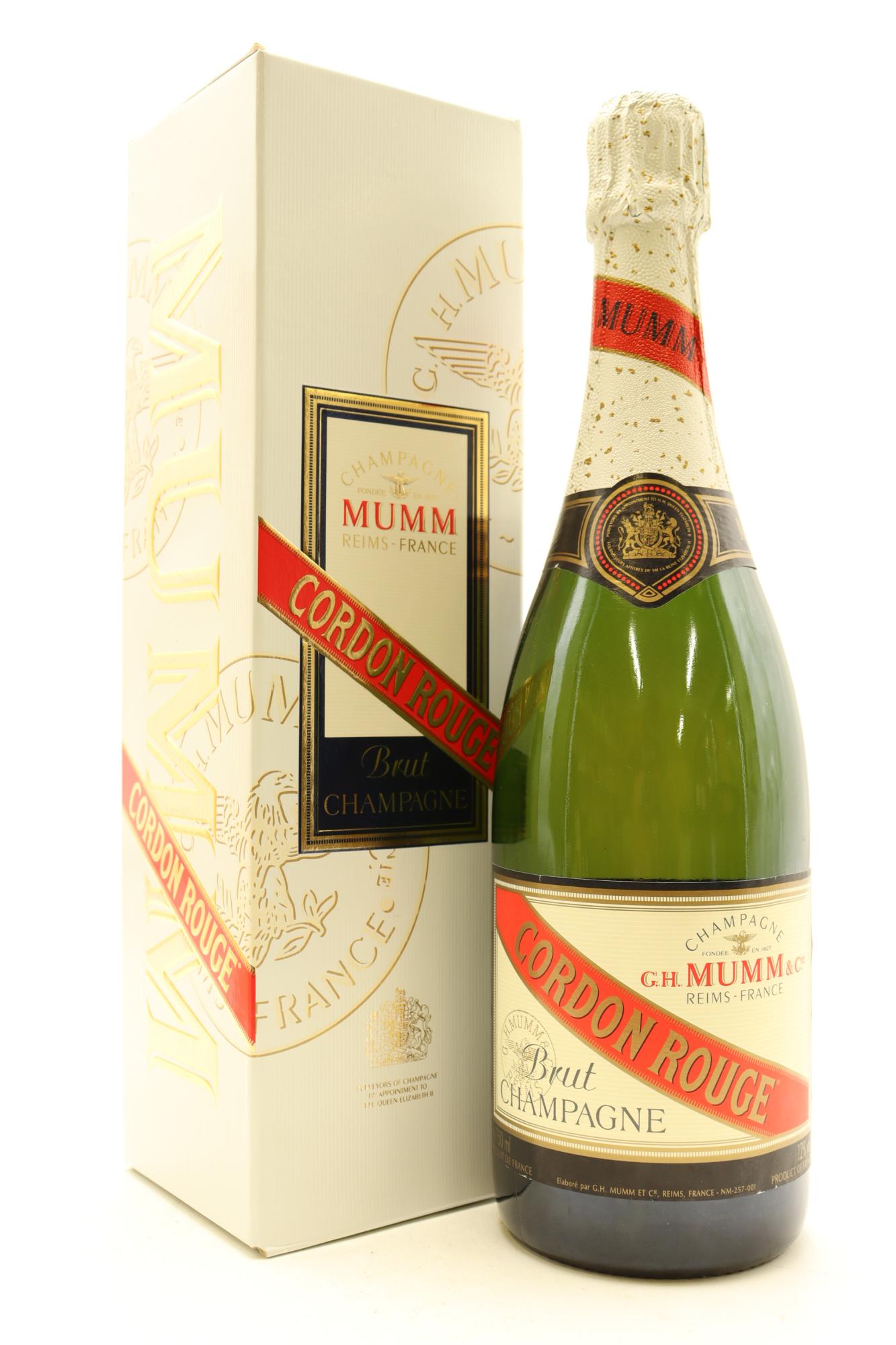 1) NV G.H. Mumm Cordon Rouge Brut, Champagne (Old bottling)