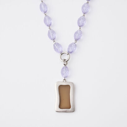 Givenchy Lilac Beaded Necklace